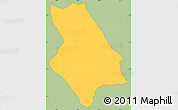Savanna Style Simple Map of Kinyami, single color outside