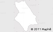 Silver Style Simple Map of Kinyami, cropped outside
