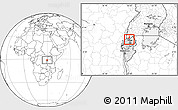 Blank Location Map of Kivuye