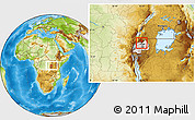 Physical Location Map of Kivuye, highlighted country