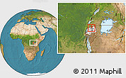Satellite Location Map of Kivuye, highlighted country