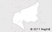 Silver Style Simple Map of Kivuye, cropped outside