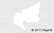 Silver Style Simple Map of Kivuye, single color outside