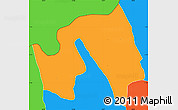 Political Simple Map of Kiyombe