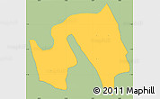 Savanna Style Simple Map of Kiyombe, single color outside