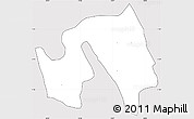 Silver Style Simple Map of Kiyombe, cropped outside