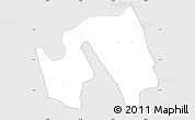 Silver Style Simple Map of Kiyombe, single color outside