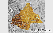 Physical Map of Byumba, lighten, desaturated