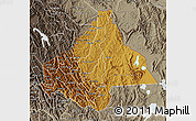Physical Map of Byumba, semi-desaturated