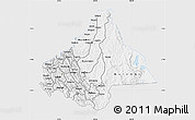 Silver Style Map of Byumba, single color outside