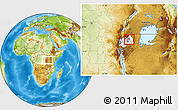 Physical Location Map of Muhura, highlighted country
