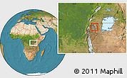Satellite Location Map of Muhura, within the entire country