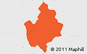 Political Simple Map of Muhura, single color outside