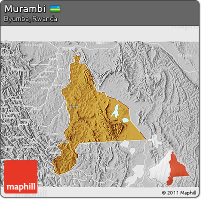 Physical 3D Map of Murambi, lighten, desaturated