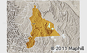 Physical 3D Map of Murambi, lighten, semi-desaturated