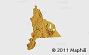 Physical 3D Map of Murambi, single color outside