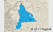 Political 3D Map of Murambi, shaded relief outside
