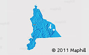 Political 3D Map of Murambi, single color outside