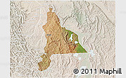 Satellite 3D Map of Murambi, lighten