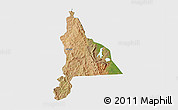 Satellite 3D Map of Murambi, single color outside