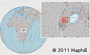 Gray Location Map of Murambi, hill shading