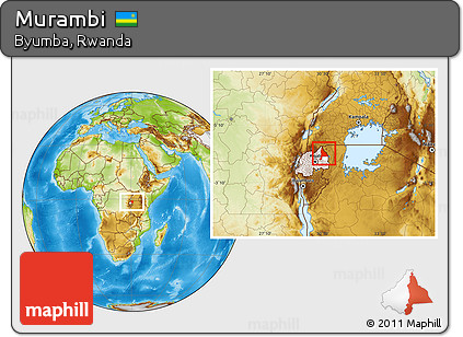 Physical Location Map of Murambi, highlighted country