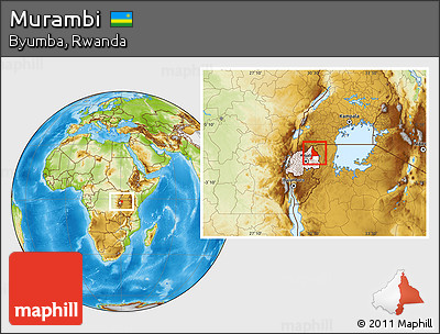 Physical Location Map of Murambi, highlighted country