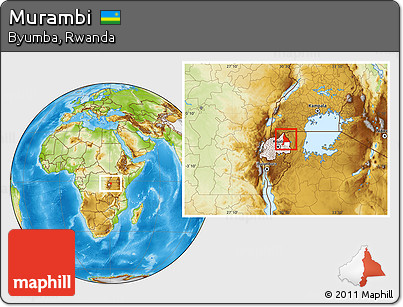 Physical Location Map of Murambi, highlighted country