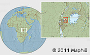 Savanna Style Location Map of Murambi, highlighted parent region, hill shading