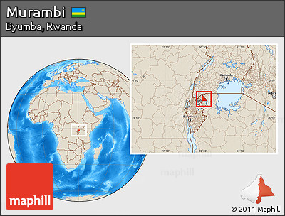 Shaded Relief Location Map of Murambi