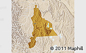 Physical Map of Murambi, lighten