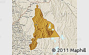 Physical Map of Murambi, shaded relief outside