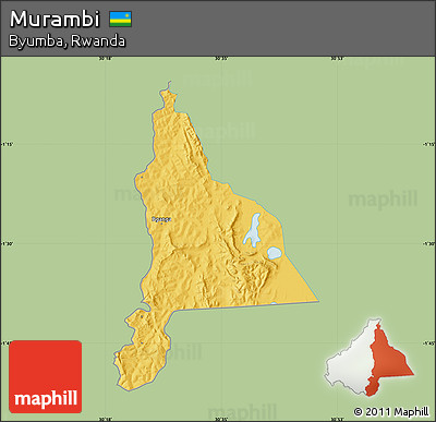 Savanna Style Map of Murambi, single color outside