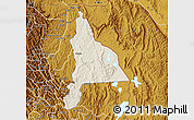 Shaded Relief Map of Murambi, physical outside