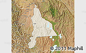 Shaded Relief Map of Murambi, satellite outside