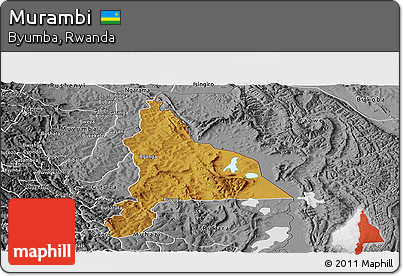 Physical Panoramic Map of Murambi, desaturated