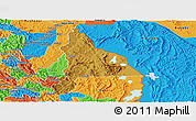Physical Panoramic Map of Murambi, political outside
