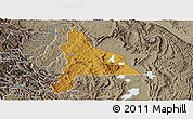 Physical Panoramic Map of Murambi, semi-desaturated