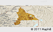 Physical Panoramic Map of Murambi, shaded relief outside
