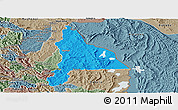 Political Panoramic Map of Murambi, semi-desaturated