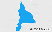 Political Simple Map of Murambi, single color outside