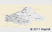 Classic Style Panoramic Map of Byumba, single color outside