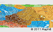 Physical Panoramic Map of Byumba, political shades outside
