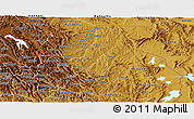 Physical Panoramic Map of Byumba