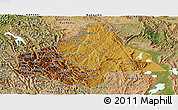 Physical Panoramic Map of Byumba, satellite outside