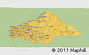 Savanna Style Panoramic Map of Byumba, single color outside
