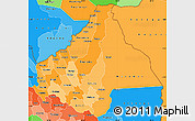 Political Shades Simple Map of Byumba