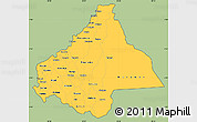 Savanna Style Simple Map of Byumba, cropped outside