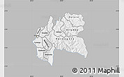 Gray Map of Cyangugu, single color outside