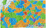 Political 3D Map of Gikongoro